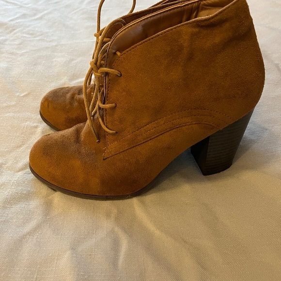 Charlotte Russe Suade Lace-Up Booties - Picture 3 of 7